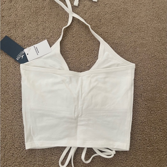 White Ruched Halter Top - Picture 2 of 5